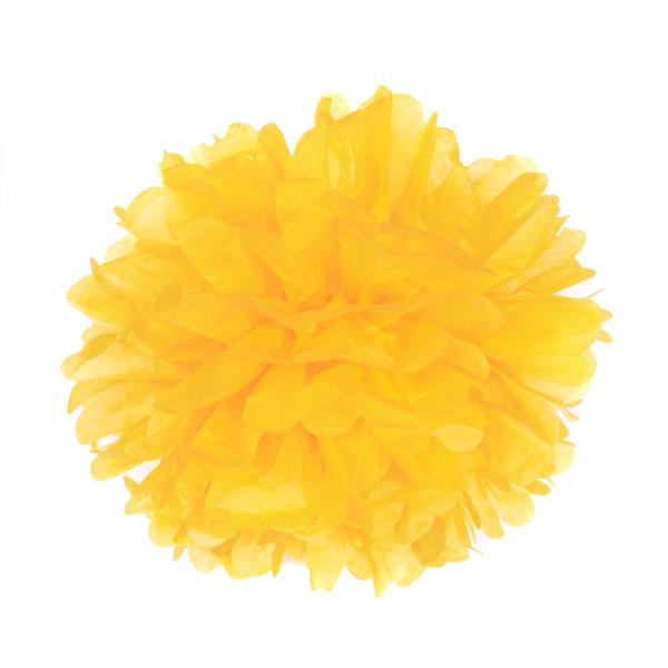 紙花球-黃色