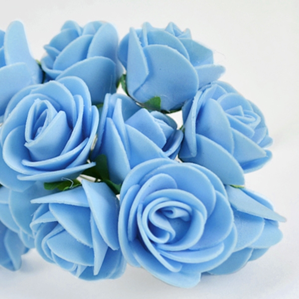婚佈花-單色玫瑰(湖藍)