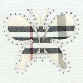 鑽格紋布蝴蝶