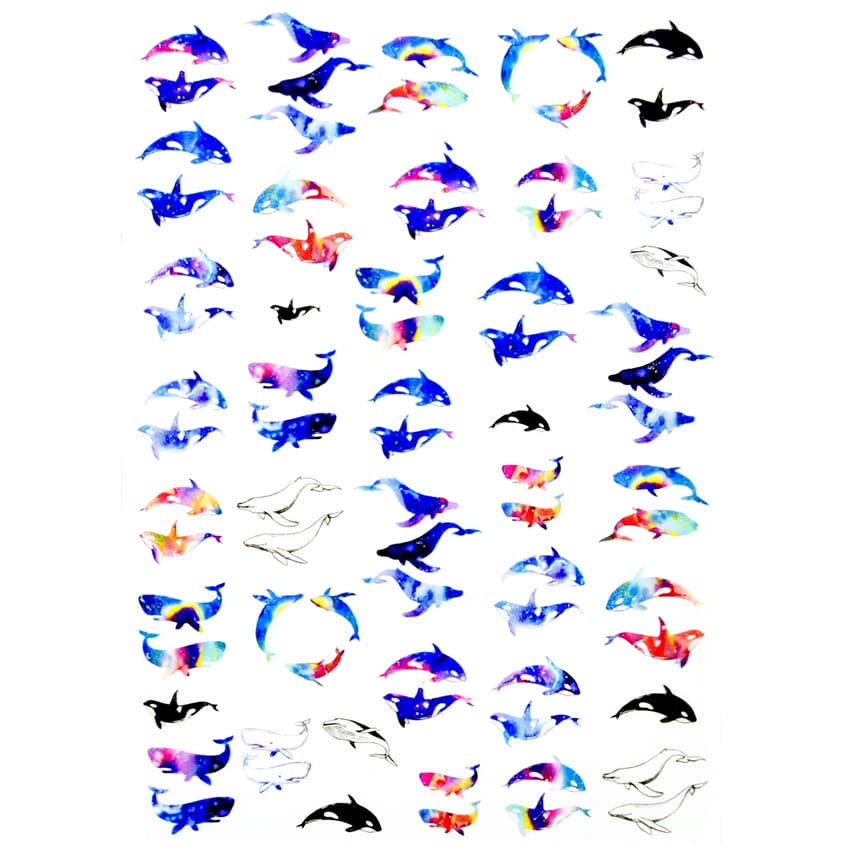 透明素材紙-鯨魚