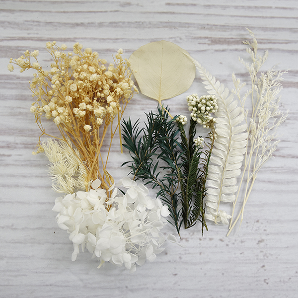 天然乾燥花盒-白色系