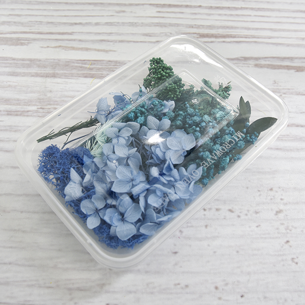 天然乾燥花盒-藍