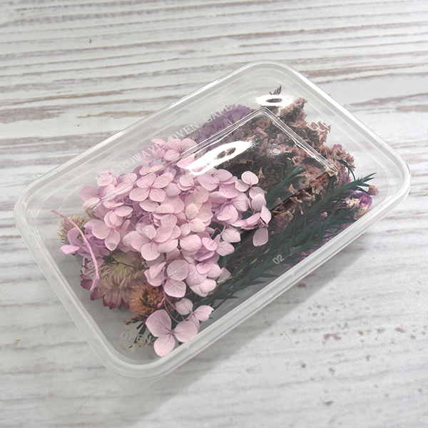 天然乾燥花盒-紫