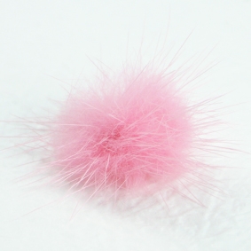 2.5cm水貂毛球-粉紅