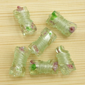 小花螺絲琉璃珠(綠)