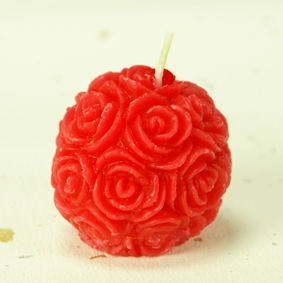 玫瑰花球蠟燭
