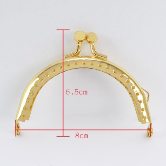 8cm圓型口金-金色