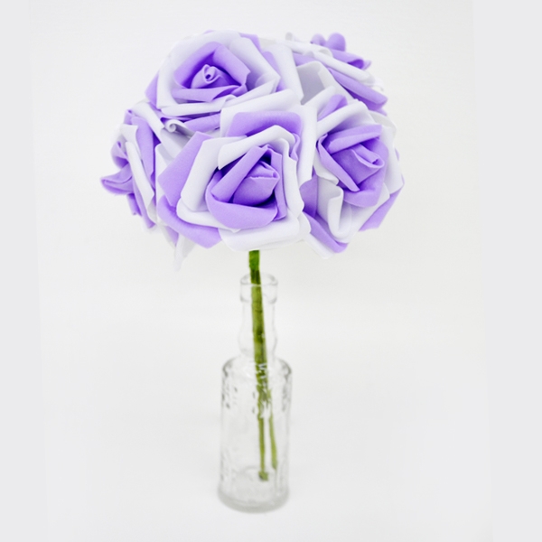 婚佈花-卷邊玫瑰(紫)