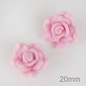 軟陶薔薇花(粉紫)