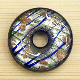 4.2cm拉絲貝果琉璃(藍)