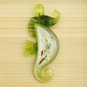 銀箔海馬琉璃(綠)