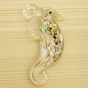 銀箔海馬琉璃(透明)