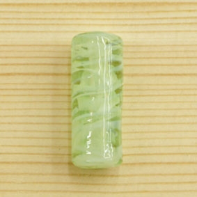 雲彩圓柱琉璃珠(綠)