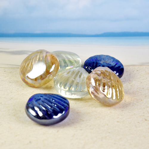 貝殼混色玻璃珠